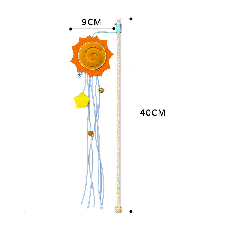 Bells Felt Telescopic Cat Stick Toy