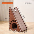 Triangular Vertical Cat Bed With Thickened Wear-Resistant Scratching Post