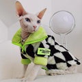 Hairless Cat Sphynx Devon Winter Warm Fleece-Lined Lambswool Ultra-Thick Coat