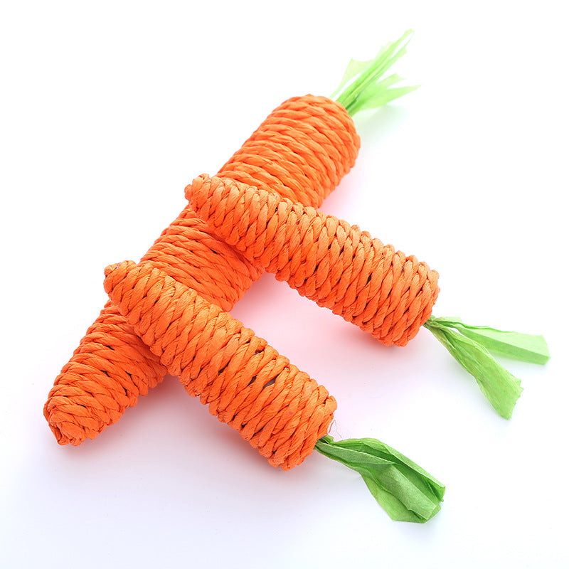 Pet Cat Toy Cute Pet Supplies Paper String Decorations Carrot