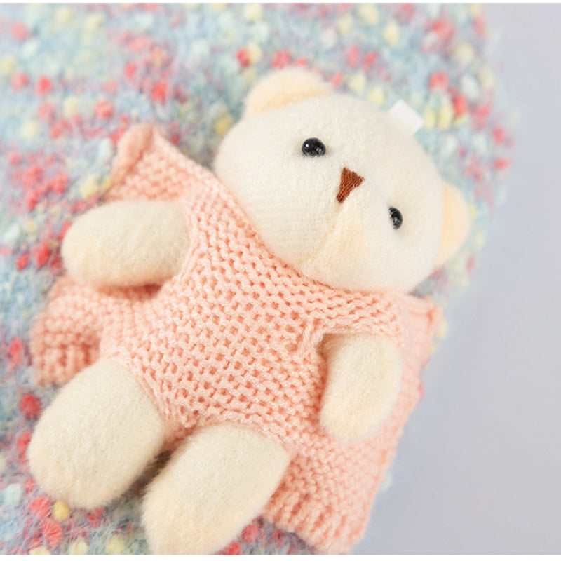 Autumn And Winter Pet Sweaters, Three-dimensional Bear Floral Yarn, Small And Medium-sized Dog Bichon Frise Yorkshire Terrier Pullover, Cat And Dog