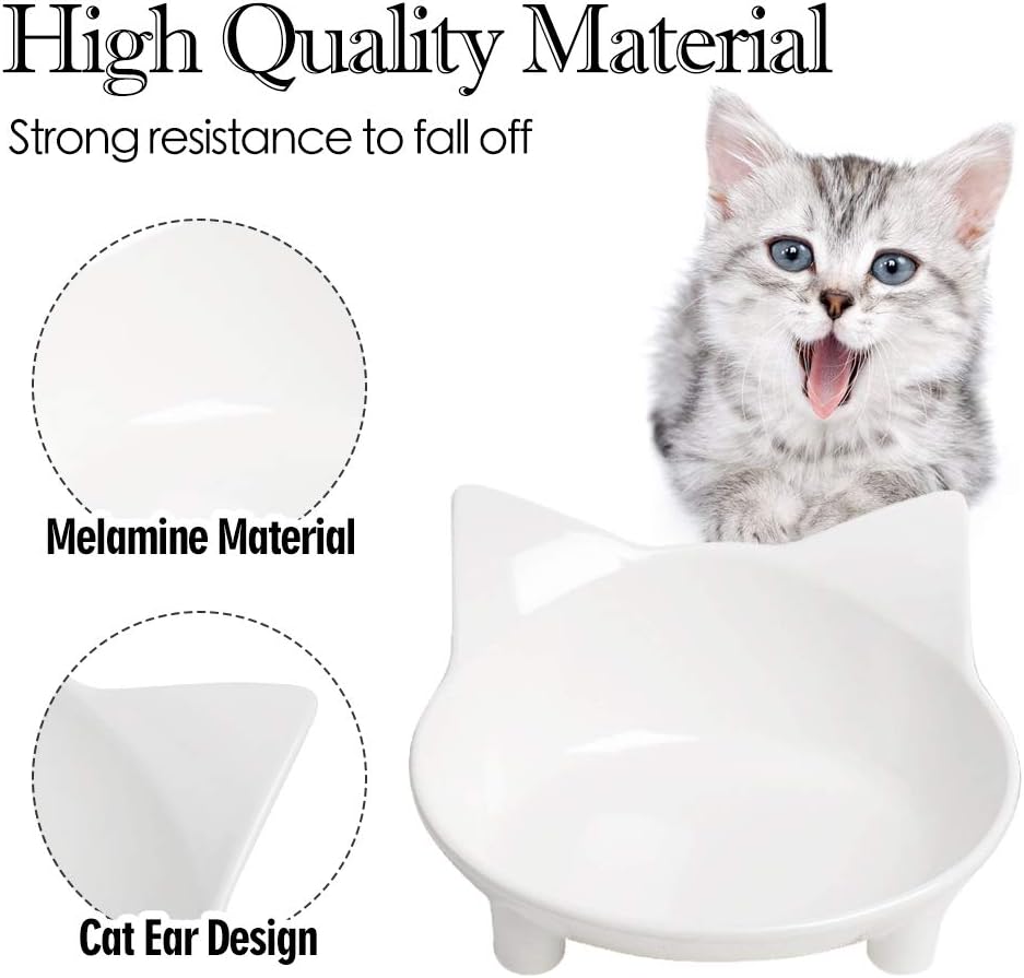 Cat Bowls Non Slip Cat Food Bowls Pet Bowl Shallow Cat Water Bowl To Stress Relief Of Whisker Fatigue Dog Bowl Cat Feeding Wide Bowls For Puppy Cats
