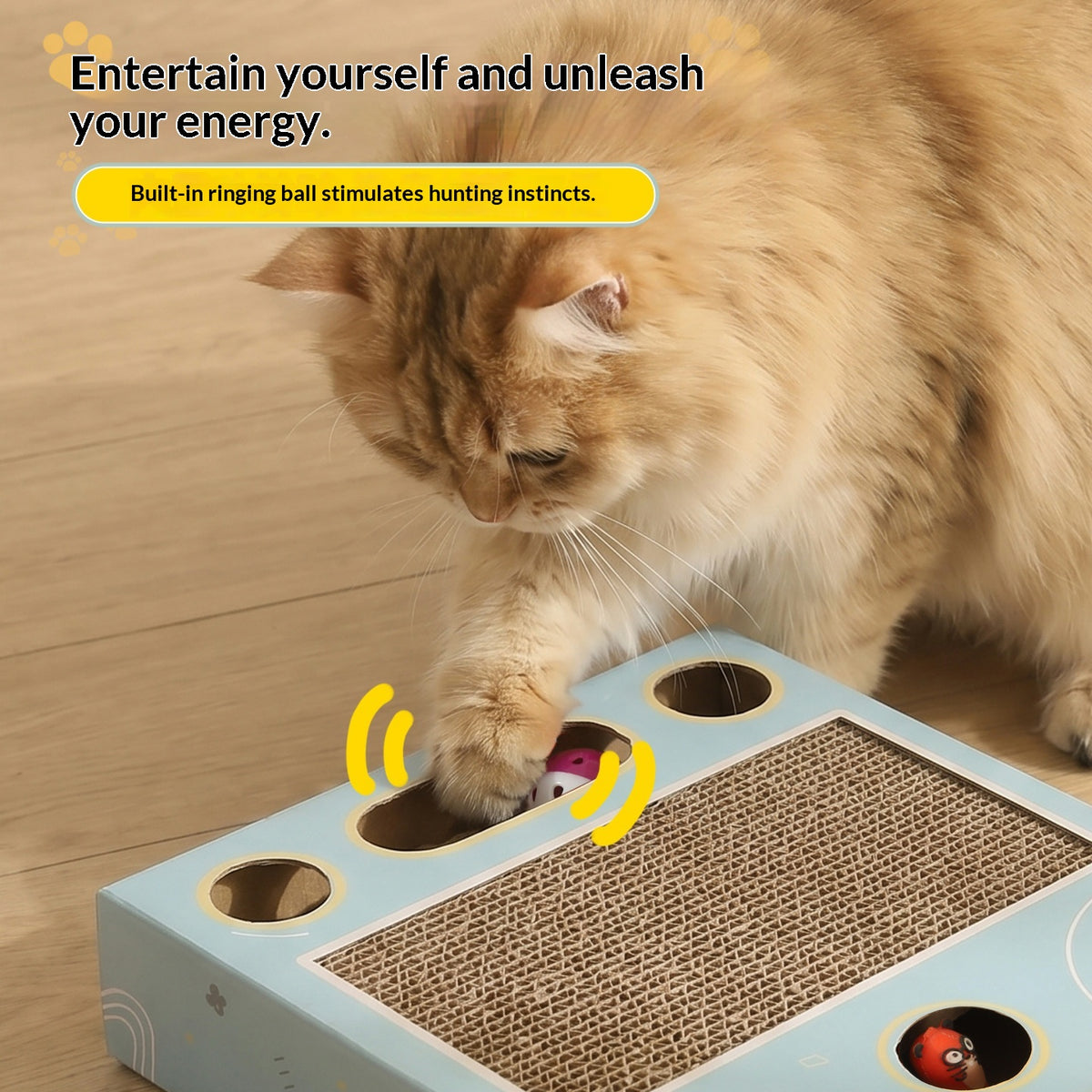 Cat Scratching Post Multifunctional Whac-A-Mole Toy