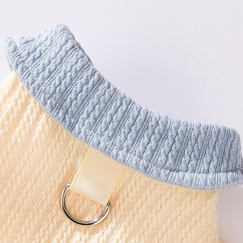 Autumn And Winter Dog, Small And Medium-sized Dog, Cute Puppy, Color-block Base Shirt, Cat Two-legged Shirt, Teddy Pet Dog Clothes