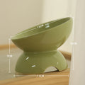 Cat Bowl Ceramic Cat Food Bowl Cat Food Basin Plate Feeding Water Oblique Rice Bowl Feeding Bowl Protecting Cervical Spine Pet Cat Supplies