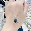 High-end Color Geometric Crystal Necklace