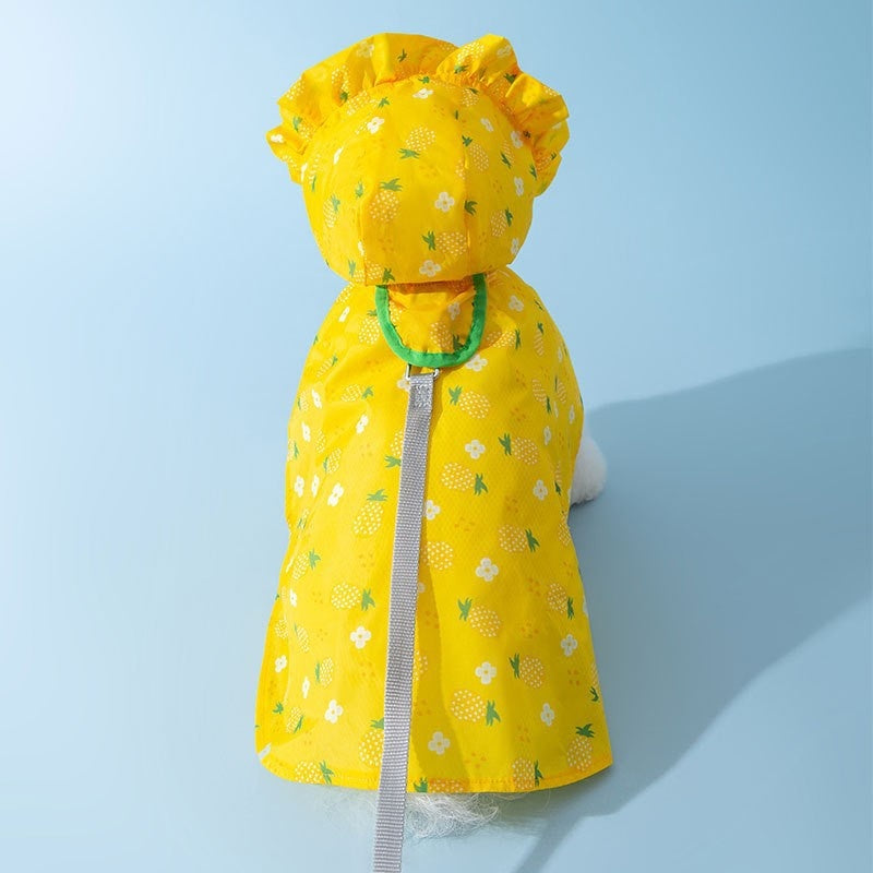 Summer Full Printed Polka Dot Bear Dog Poncho