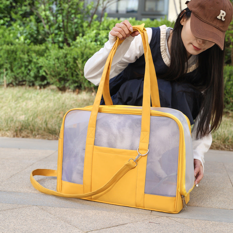 Travel Breathable Dog Bag Soft And Comfortable One-shoulder Portable Cat Bag