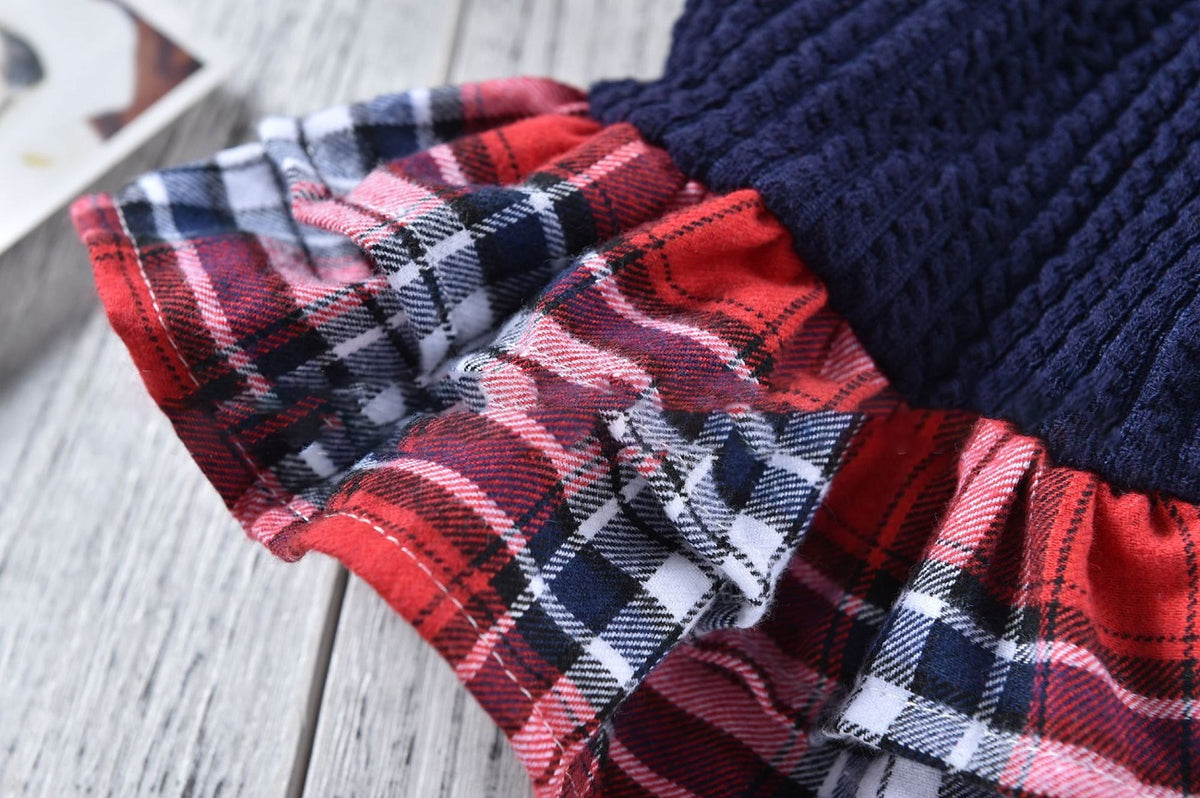 Dog Plaid Skirt Princess Skirt Autumn And Winter Pet Clothes