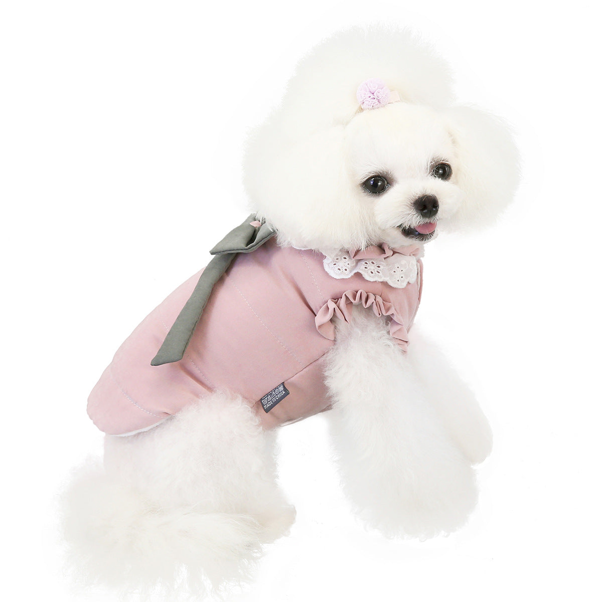 Pet Clothing Winter Supplies Lace Collar Vest