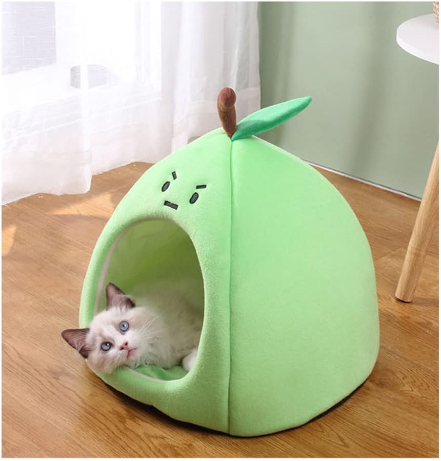 Cat Nest Peach Apple Zongzi Shaped Cat Sofa Bed Cute And Comfortable Pet Cat House Removable Nest Cushion Indoor Multifunctional Decorative Pet Bed