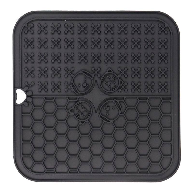 Silicone Pet Suction Cup Licking Pad Pet Placemat Silicone Licking Plate Pad