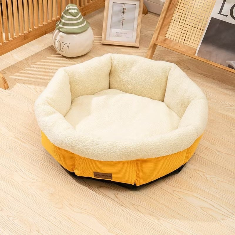 Round Semi-Enclosed Deep-Sleep Cat Mat Cat Bed