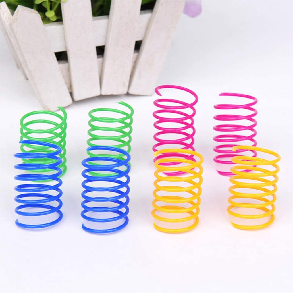 Cat Spring Toy, 12 Pc Colorful Cat Kicker Toys Interactive Cat Toys For Indoor Cats Swatting, Biting, Hunting To Kill Time And Keep Fit