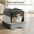 Top-Rated Cat Litter Box, Pull-Out Drawer, No Scoop Needed, Fits Modern Home Decor