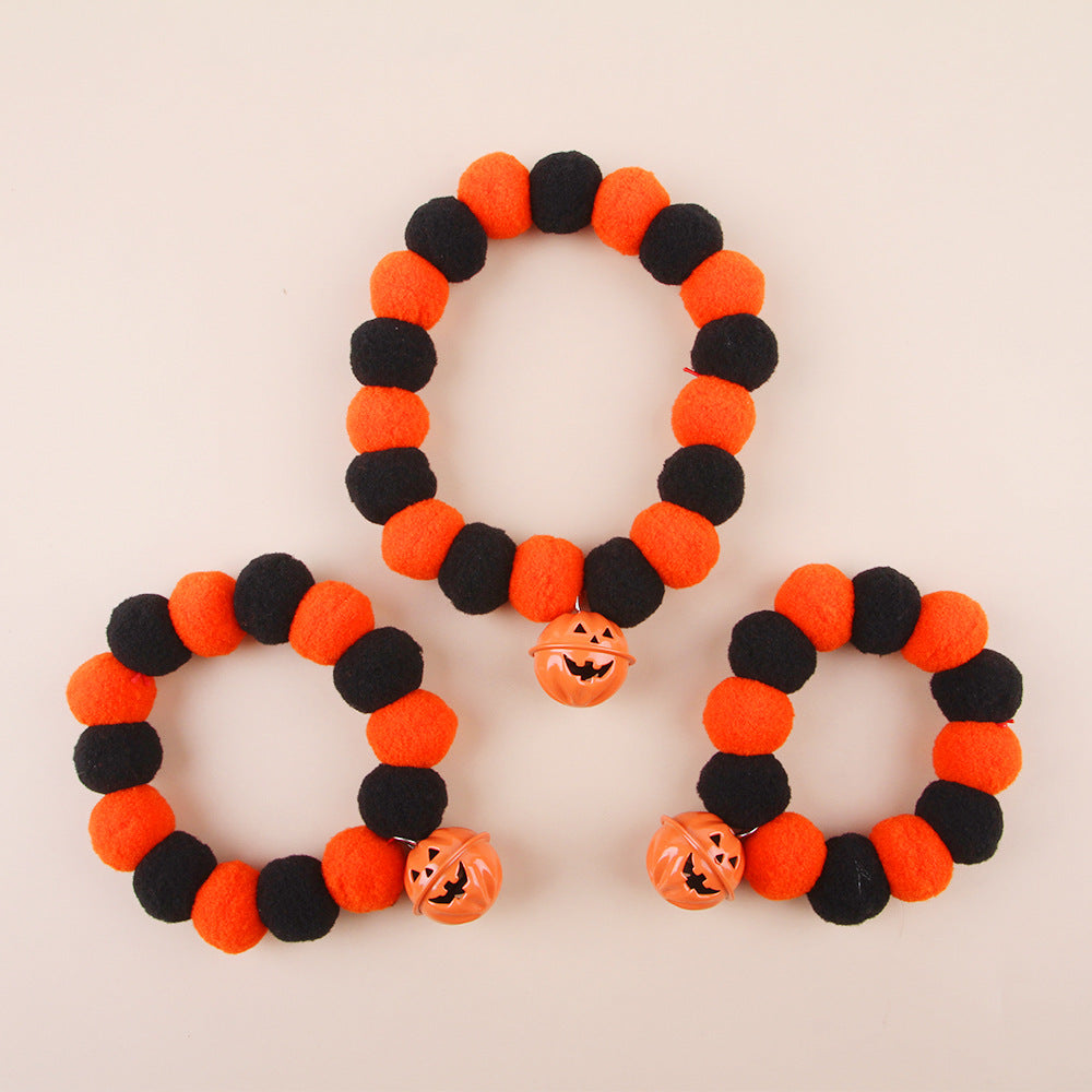 Funny Naughty Cat Collar Pet Trick Or Treat Pumpkin Collar