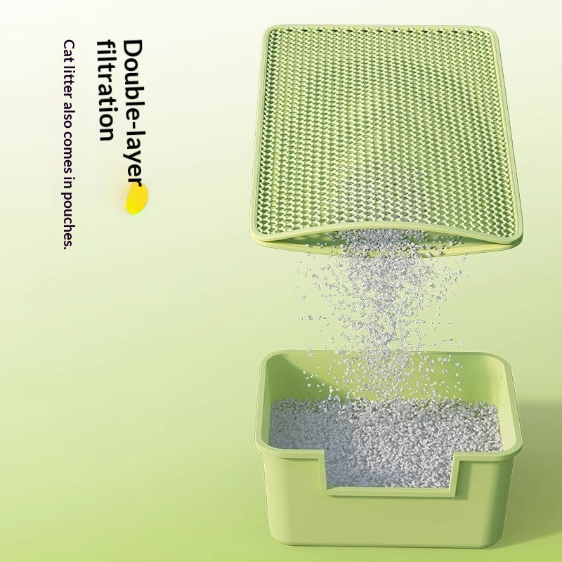 Cat Litter Mats With Splash Guards Sand-control Mats And Spill-proof Litter-tray Liners