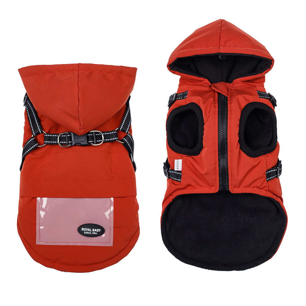Strap Traction Raincoat For Small And Medium-sized Dogs