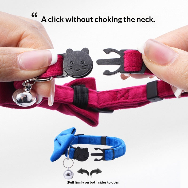 Pet Adjustable Bow Tie Collar With Bell
