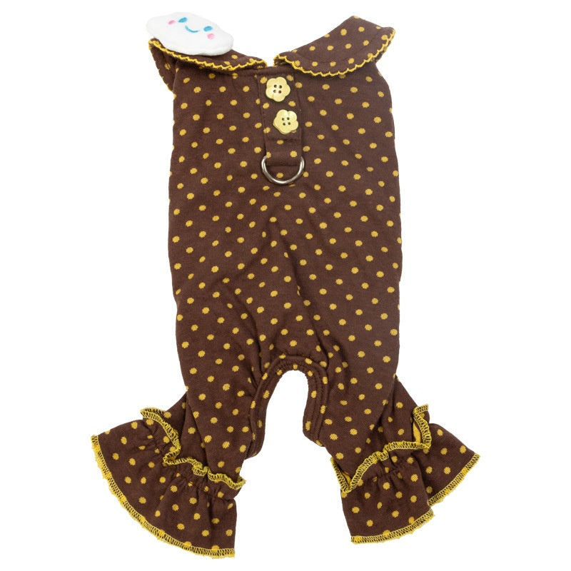 AutumnWinter Pet Cloud Polka-Dot Harness Belly Wrap Dog Clothes