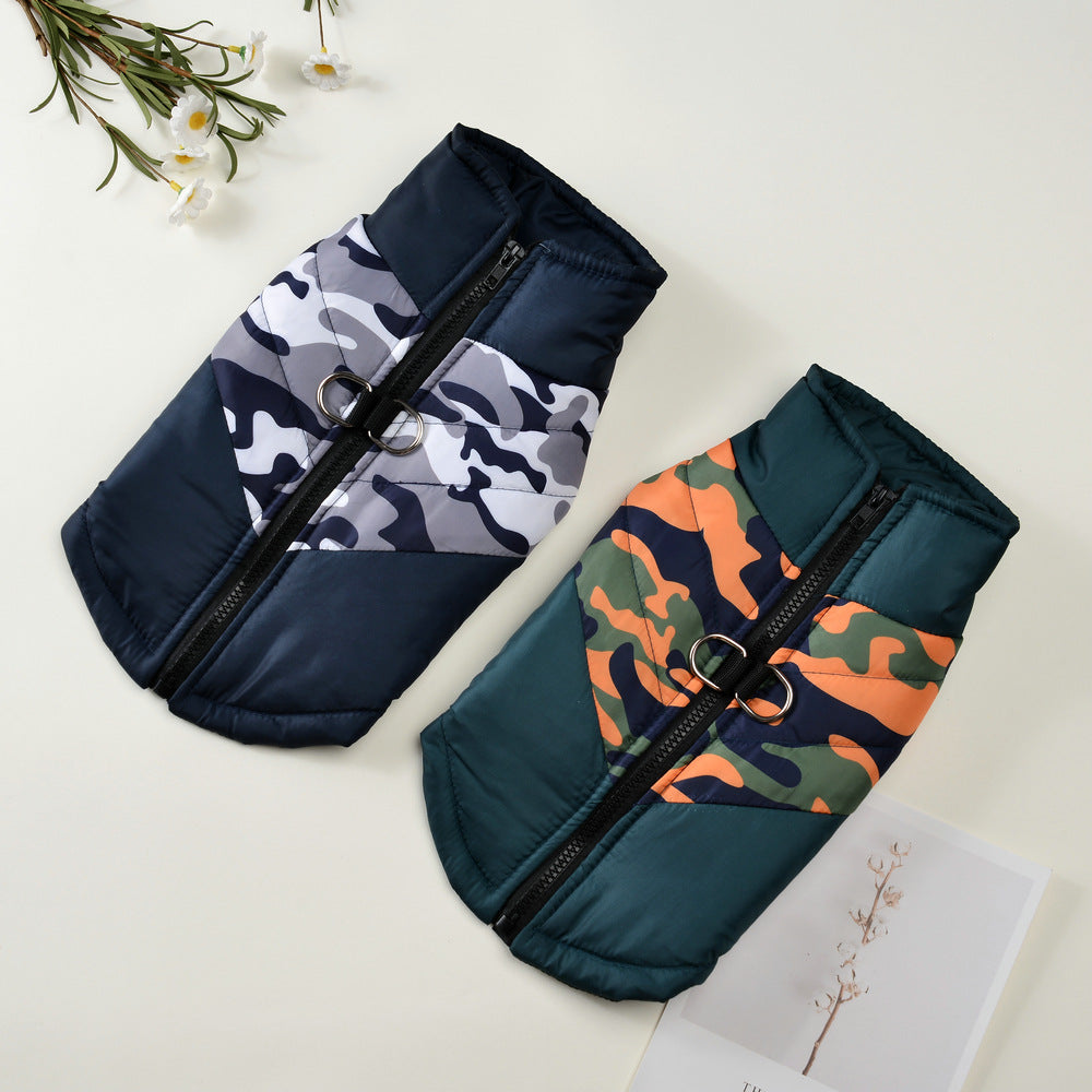 AutumnWinter Pet Clothing Camouflage Print Puppy
