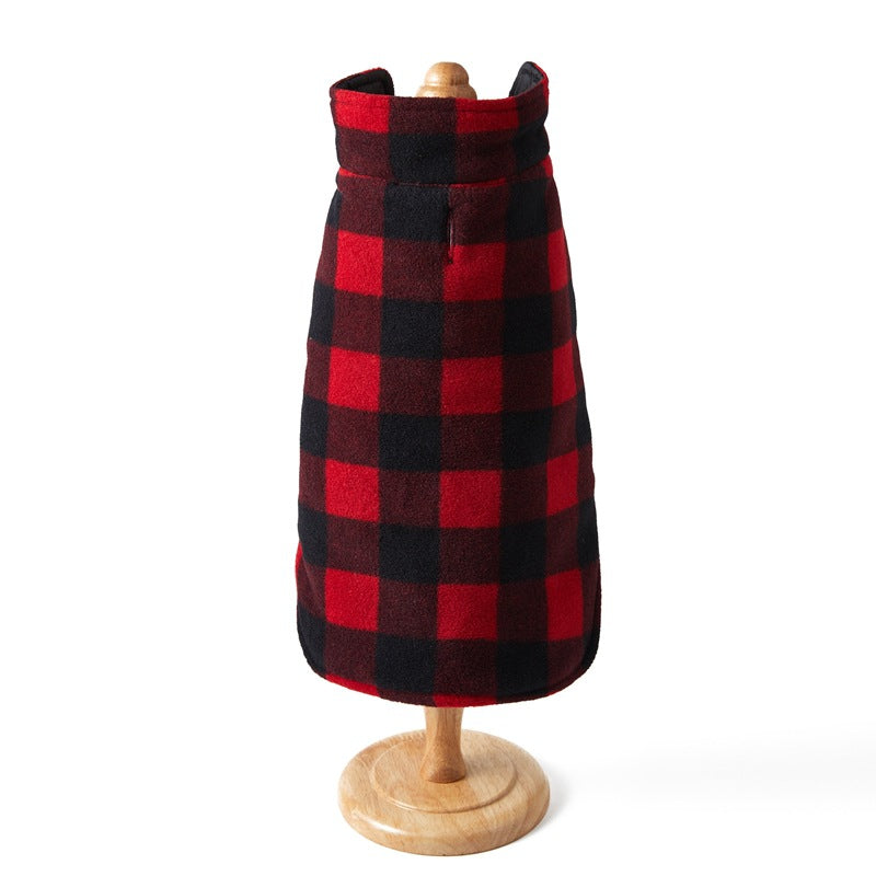 Pet Thick Checks Double-sided Vest Clothes