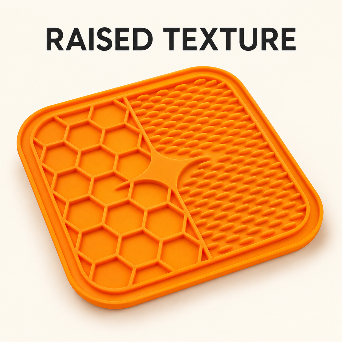 Dual Texture Pet Lick Mat For Dogs And Cats, Square Feeding Pad With Suction Cups, 15 X 15 Cm