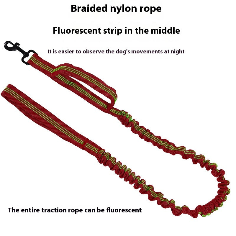 Dog Retractable Elastic Reflective Hand Holding Rope
