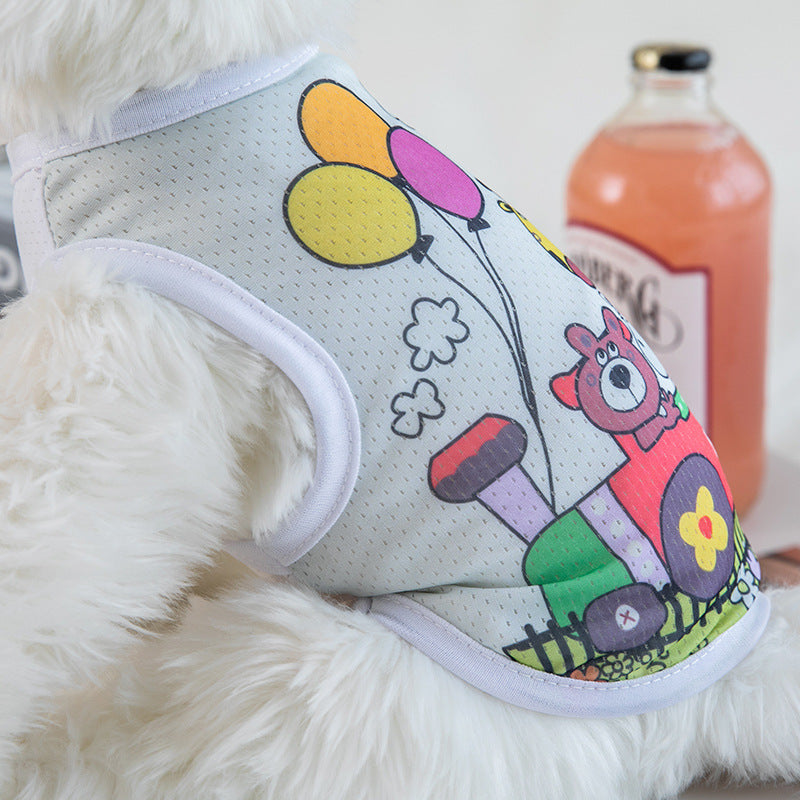 Breathable Ice Silk Cotton Lint-proof Pet Vest