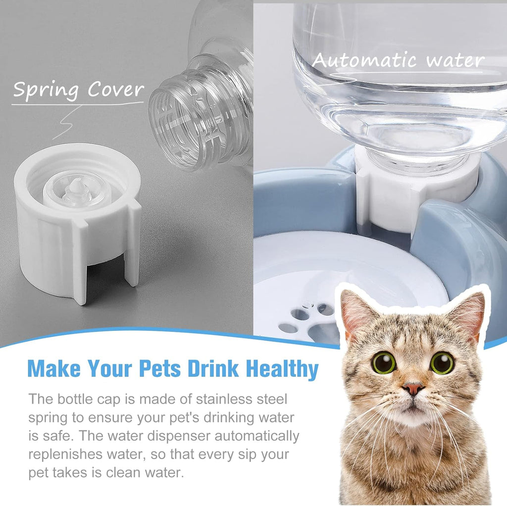 Dog Bowls Cat Food And Water Bowl Set With Water Dispenser And Stainless Steel Bowl For Cats And Small Dogs