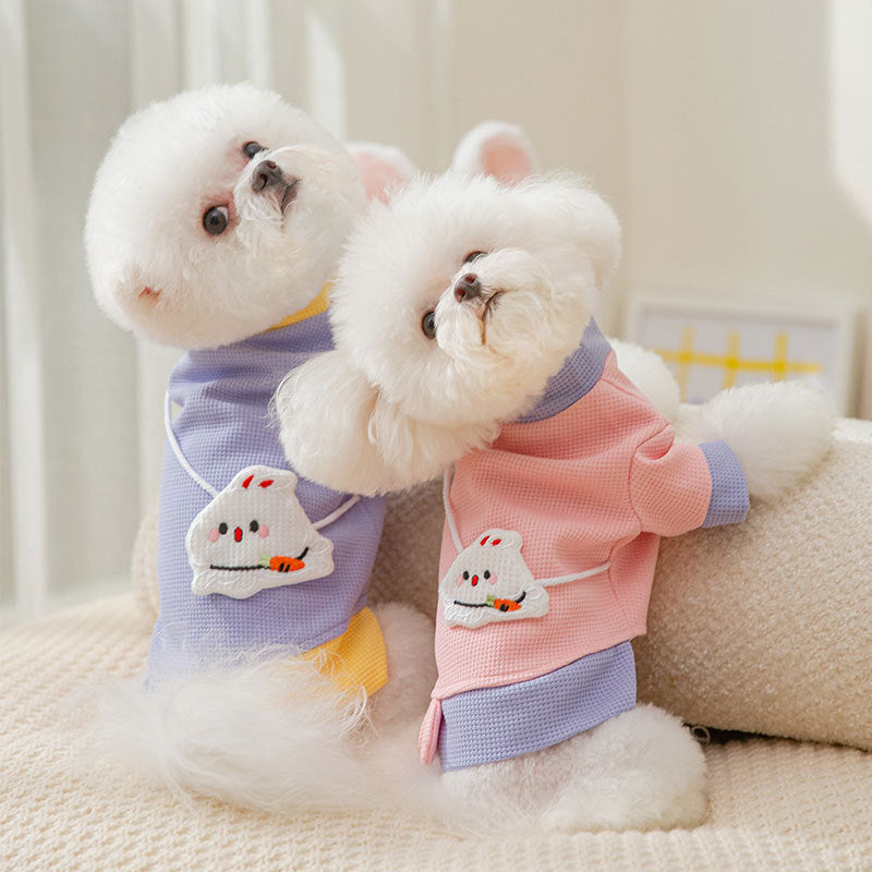Pet Dog Hoodie Cartoon Lightweight Coat For Small Dogs Fashionable Pet Outfit