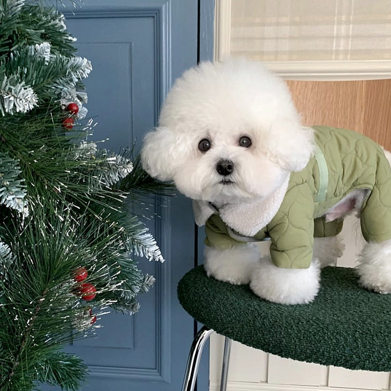 Dog Four-legged Cotton-padded Clothes Autumn And Winter Clothing
