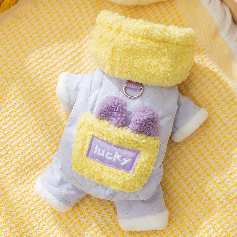 Thick And Warm Pockets For Dogs, Four-legged Cotton Clothes For Cats, Teddy Bichon Frises And Pet Dogs In Autumn And Winter