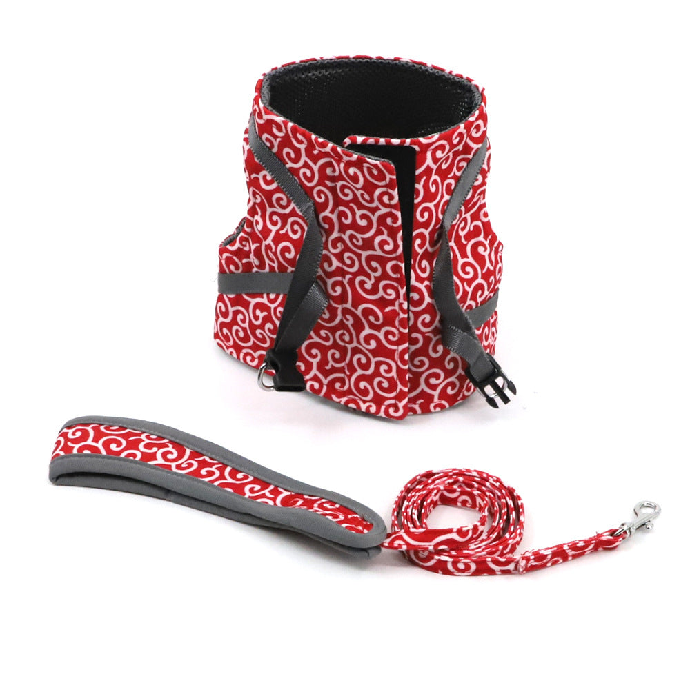 Pet Cat Puppy Dog Anti Breaking Loose Hand Holding Rope Vest