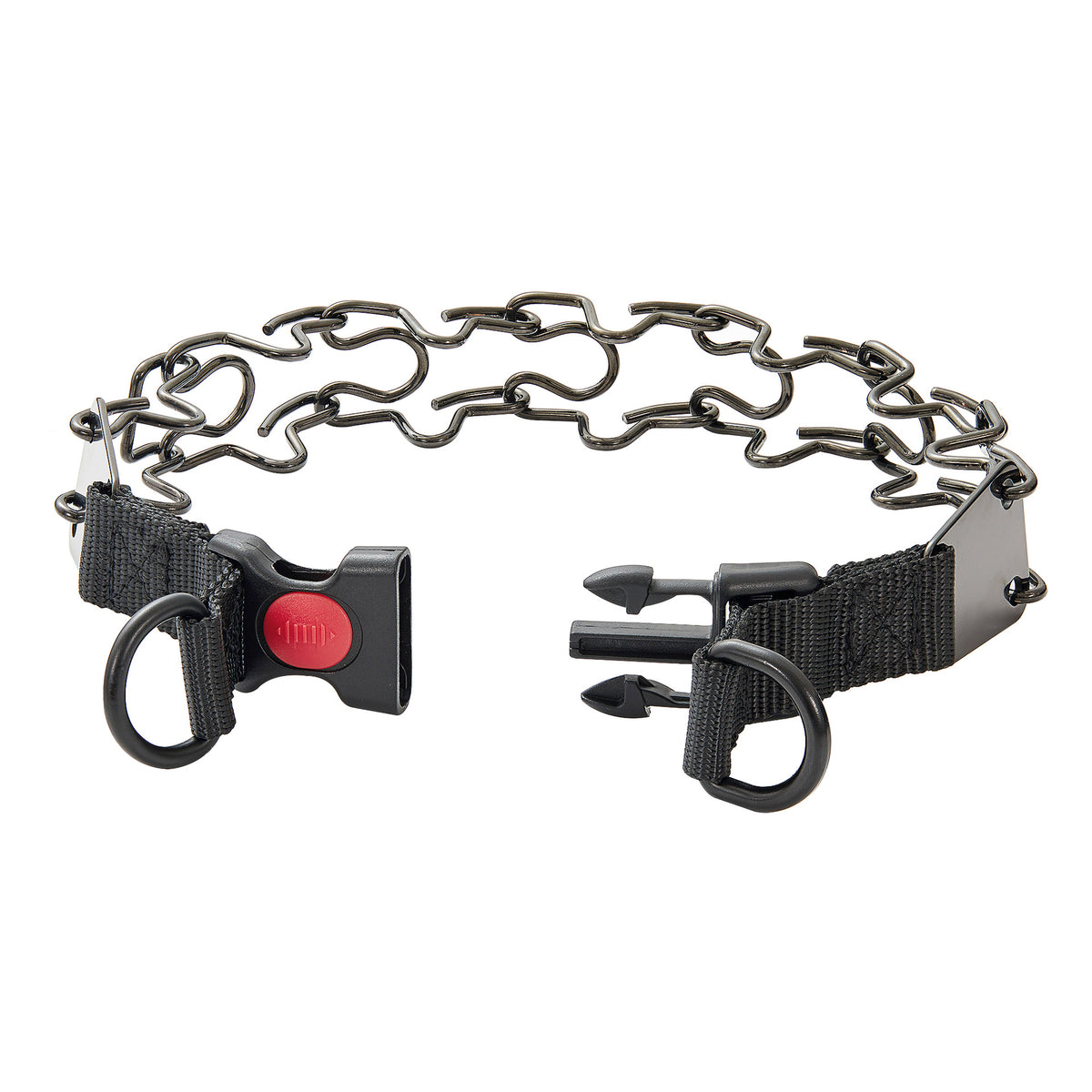 Stainless Steel Pet Black Braided Neck Strap Dog Collar