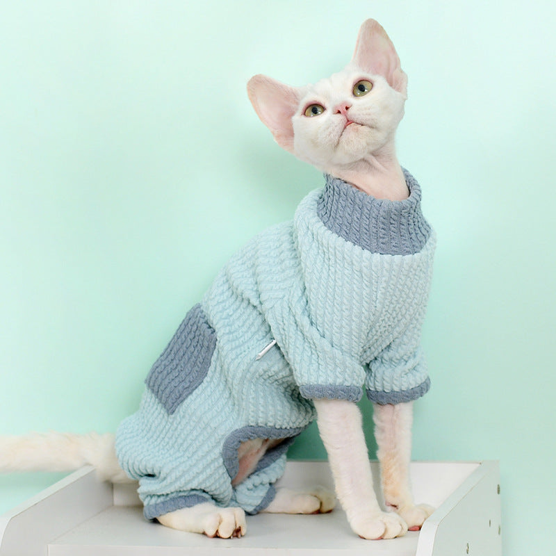 Sphynx Cat Warm Sweater Four-legged Clothing For Hairless Cats