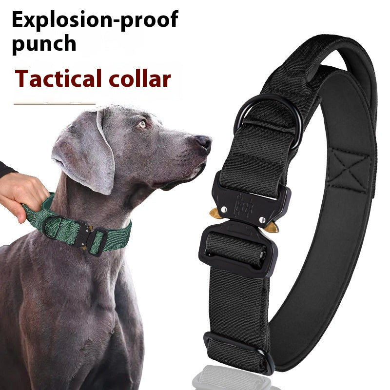 Tactical Collar Nylon Pet Release Buckle Outdoor Collar