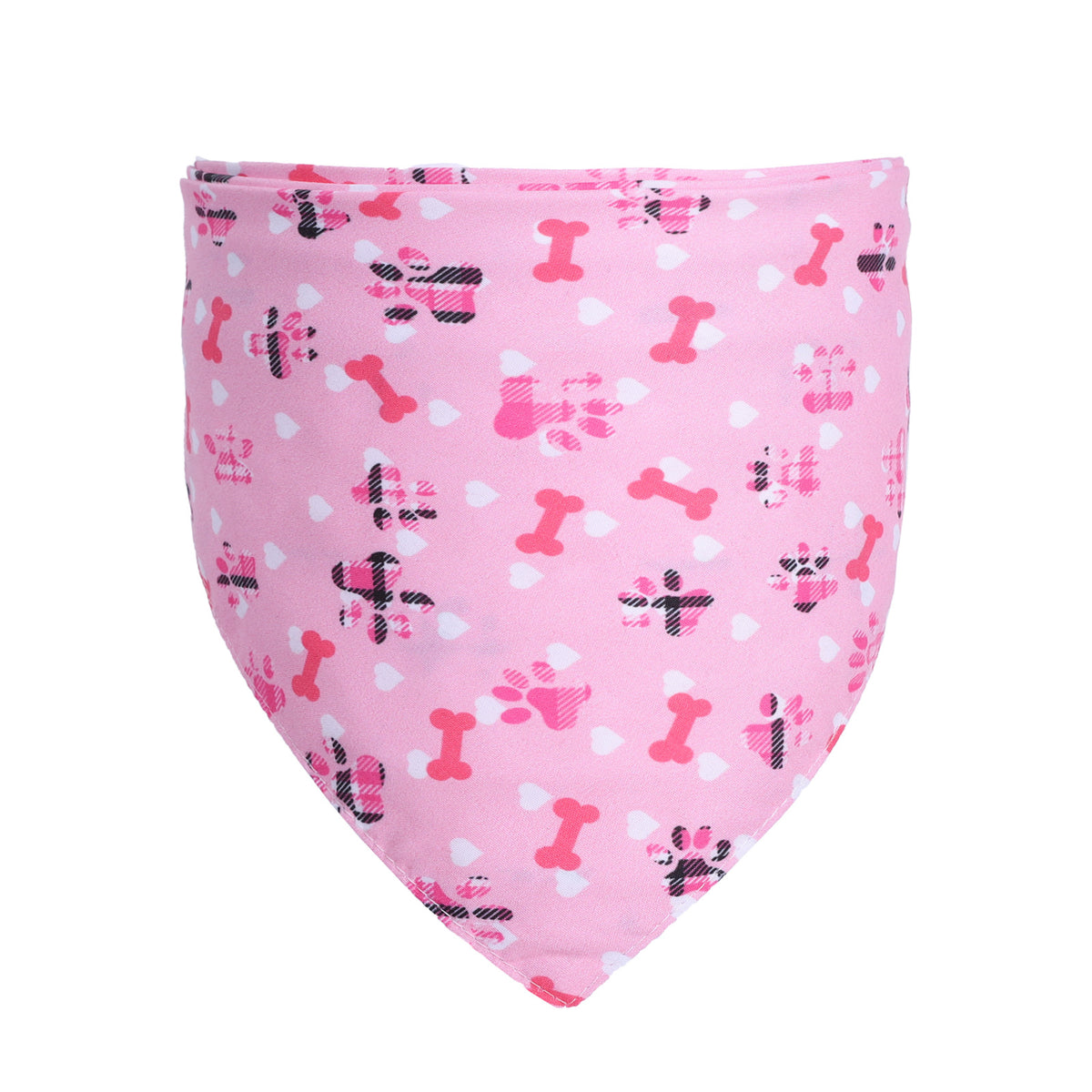 Pet Saliva Towel Scarf Love Triangle