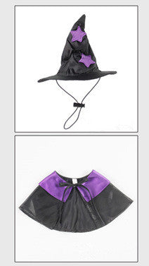 Dog Hat Dress Up Cool Cat Hat Black Purple Star Teddy Magic Wizard Hat