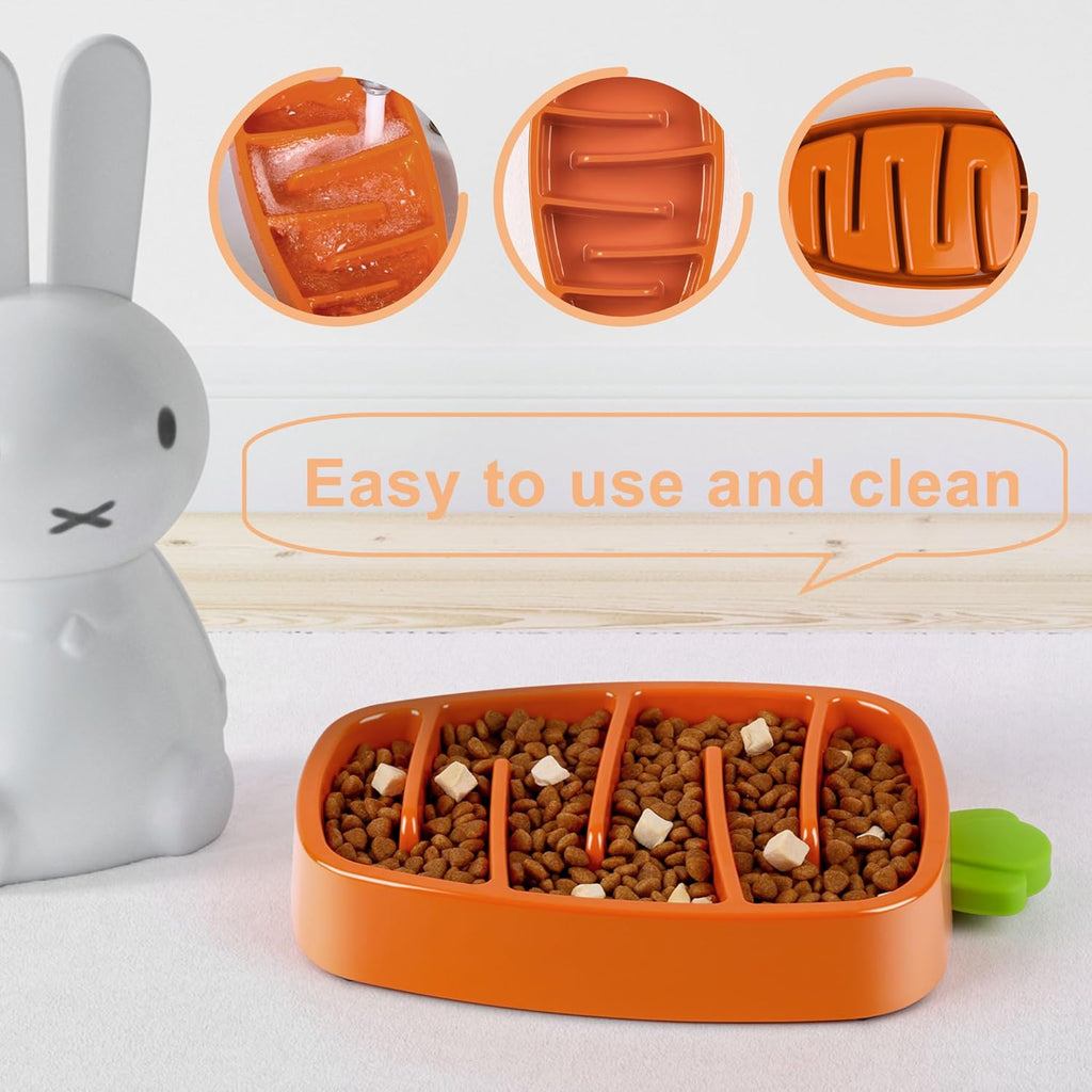 Slow Feeder Dog Bowl, Dog Food Bowl For Small & Medium-Sized Dogs, Carrot Design Dog Bowls,Non-Slip Dog Slow Feeder Bowls, Pet Slow Feeder Bowl For