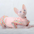 Sphynx Cat Shirt With Ruffles Soft Breathable Velvet