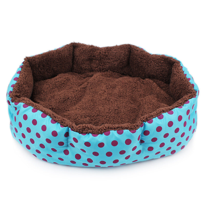 Removable polka dot octagonal doghouse