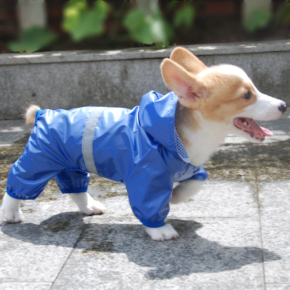 Reflective double layer pet waterproof raincoat