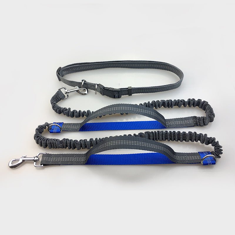 direct pet supplies multi-function running reflective pull dog leash double elastic dog leash traction