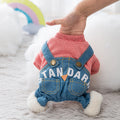 Dog clothes denim overalls