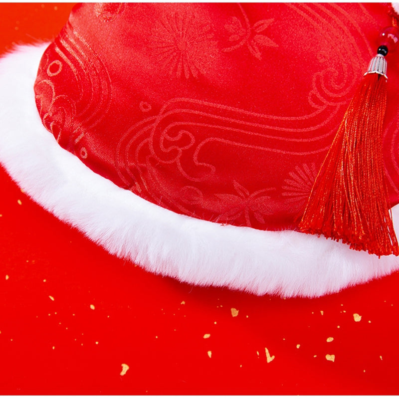 Autumn And Winter Dog, Lion Dance, Tassel, Button-up, Chinese Two-legged Tang Suit, Cat, Warm New Year Cotton-padded Clothes, Pet Dog Clothes