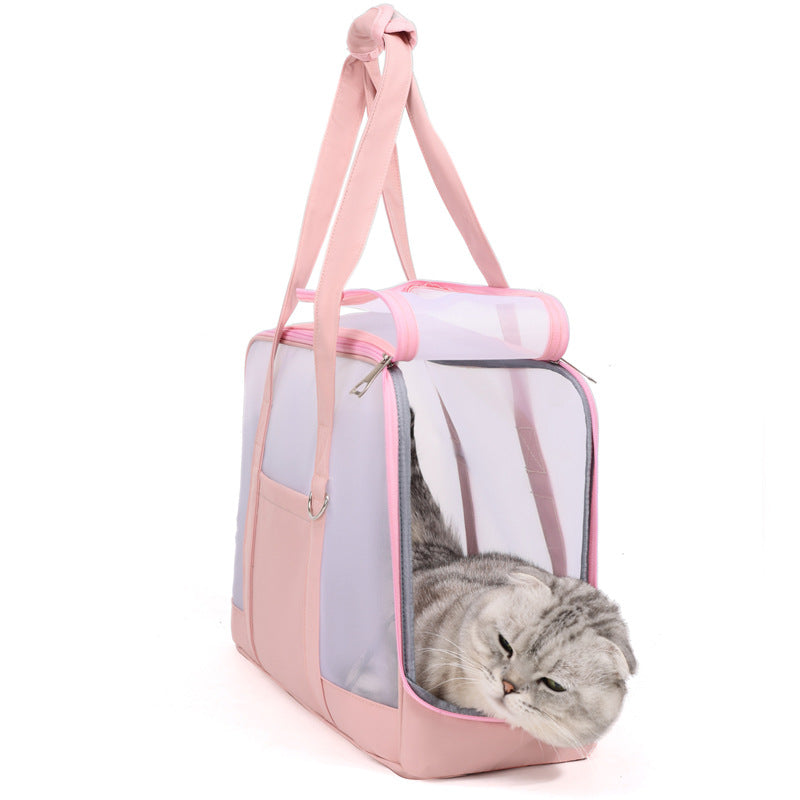 Travel Breathable Dog Bag Soft And Comfortable One-shoulder Portable Cat Bag