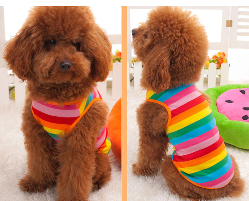 Summer Rainbow Pet Vest Clothes