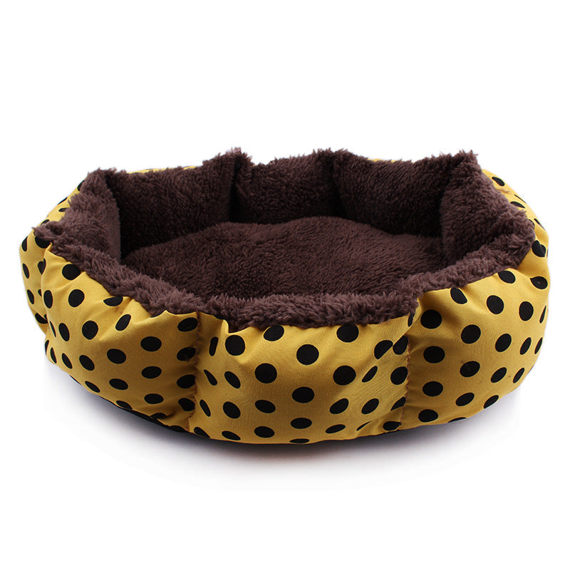 Removable polka dot octagonal doghouse