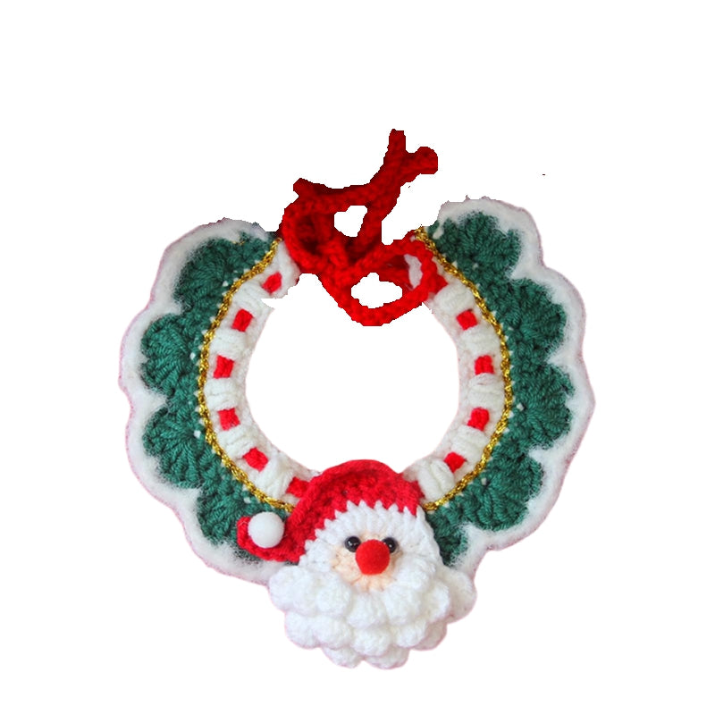 Adjustable Christmas Knit Pet Collar, Crochet Elk Pattern For Cats, Dogs & Pets, Comfortable,Stylish